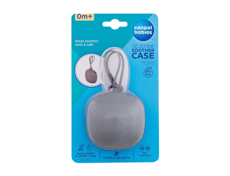 Schnullerhülle Canpol babies Silicone Soother Case Grey 1 St.