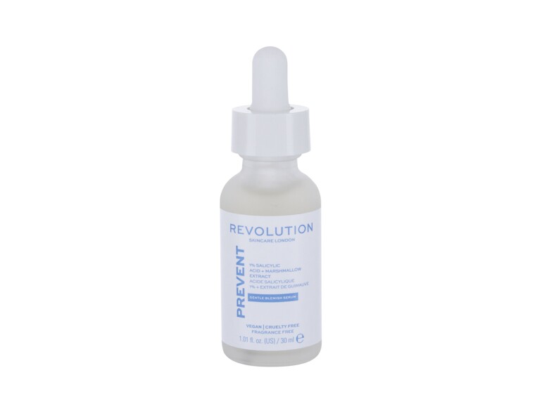Gesichtsserum Revolution Skincare Prevent 1% Salicylic Acid + Marshmallow Blemish Serum 30 ml Beschädigte Schachtel