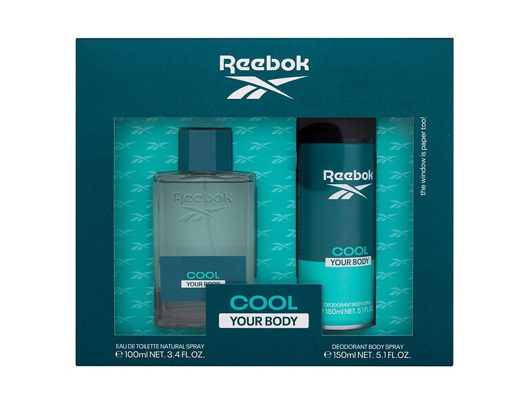 Eau de Toilette Reebok Cool Your Body 100 ml Beschädigte Schachtel Sets