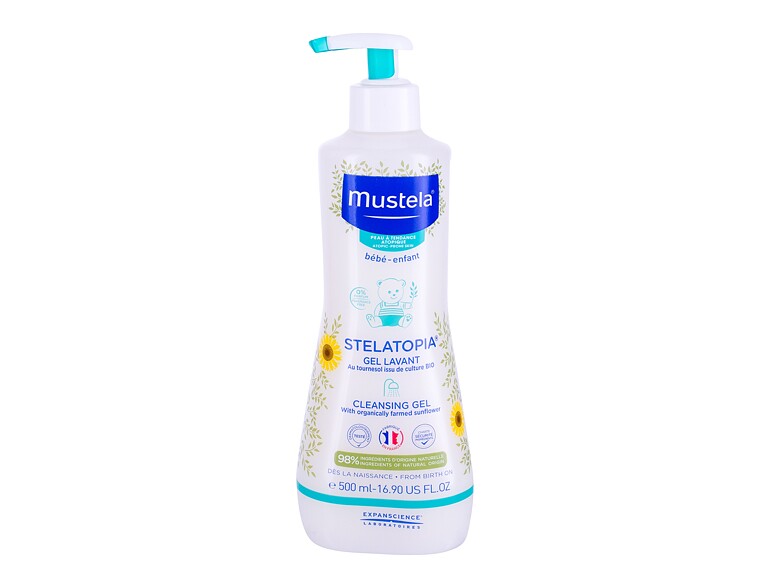 Duschgel Mustela Bébé Gentle Cleansing Gel Hair and Body 500 ml Beschädigtes Flakon
