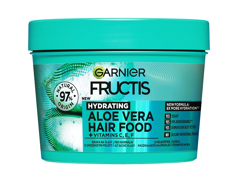 Maschera per capelli Garnier Fructis Hair Food Aloe Vera Hydrating Mask 400 ml