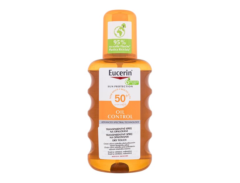 Protezione solare corpo Eucerin Sun Oil Control Dry Touch Transparent Spray SPF50+ 200 ml