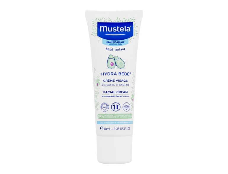 Tagescreme Mustela Hydra Bébé® Facial Cream 40 ml Beschädigte Verpackung