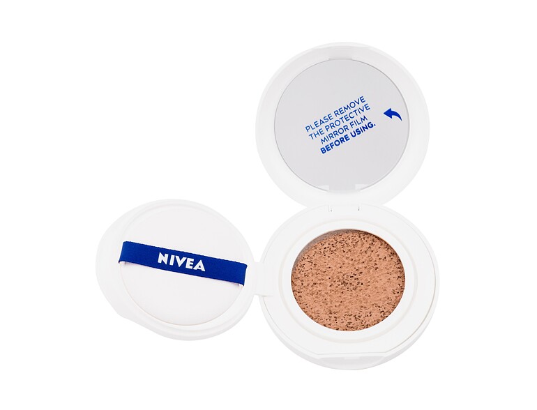 Foundation Nivea Cellular Expert Finish 3in1 Care Cushion SPF15 15 g 03 Dark Beschädigte Schachtel