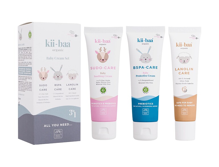 Körpercreme Kii-Baa Organic Baby Cream Set 50 g Beschädigte Schachtel Sets