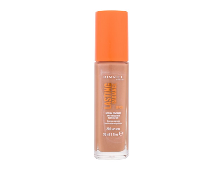 Foundation Rimmel London Lasting Radiance SPF25 30 ml 200 Soft Beige Beschädigtes Flakon
