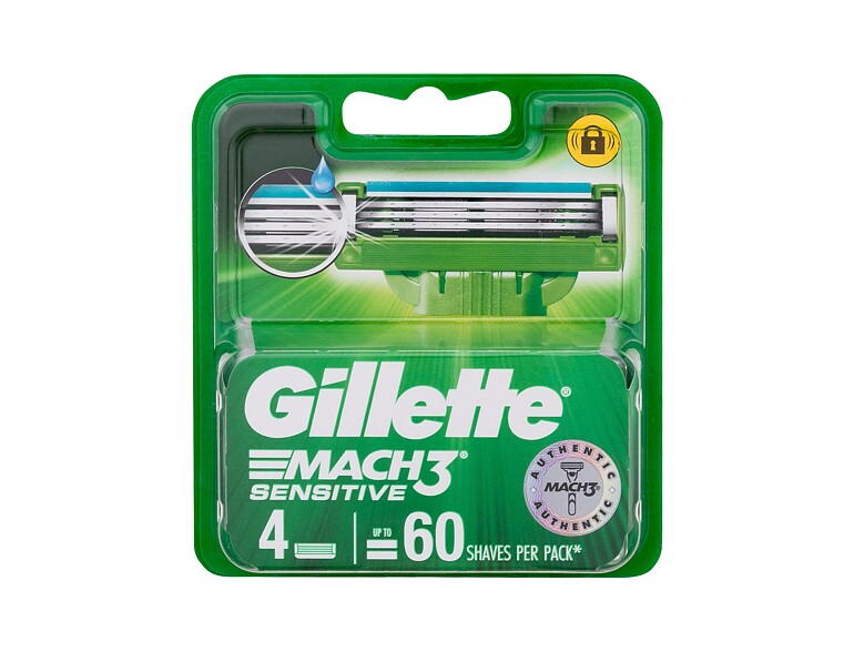 Ersatzklinge Gillette Mach3 Sensitive 4 St. Beschädigte Schachtel