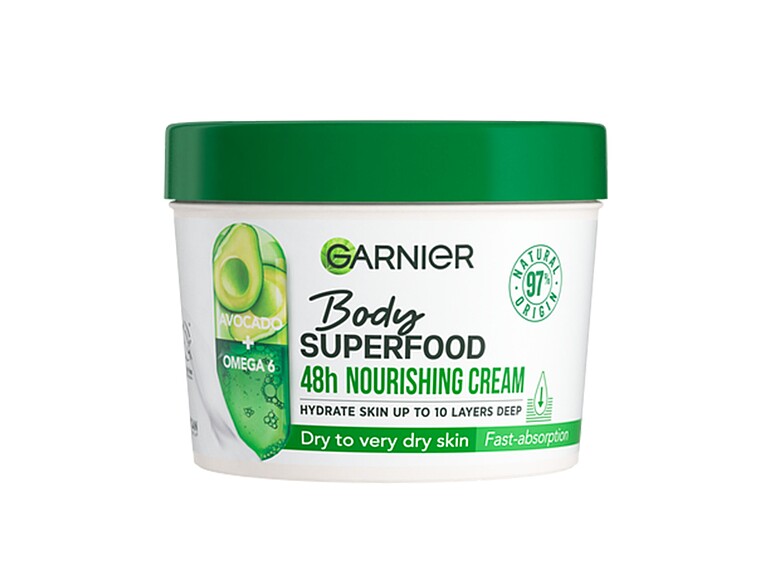 Körpercreme Garnier Body Superfood 48h Nourishing Cream Avocado Oil + Omega 6 380 ml