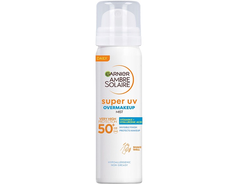 Sonnenschutz fürs Gesicht Garnier Ambre Solaire Super UV Over Makeup Protection Mist SPF50 75 ml