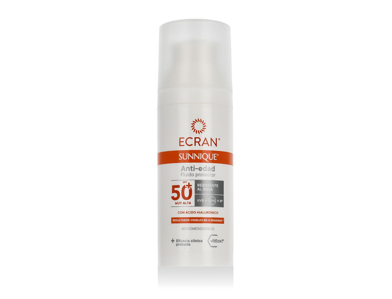 Sonnenschutz fürs Gesicht Ecran Sunnique Anti-Aging Protective Fluid SPF50+ 50 ml