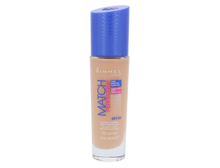 Foundation Rimmel London Match Perfection SPF20 30 ml 102 Light Nude