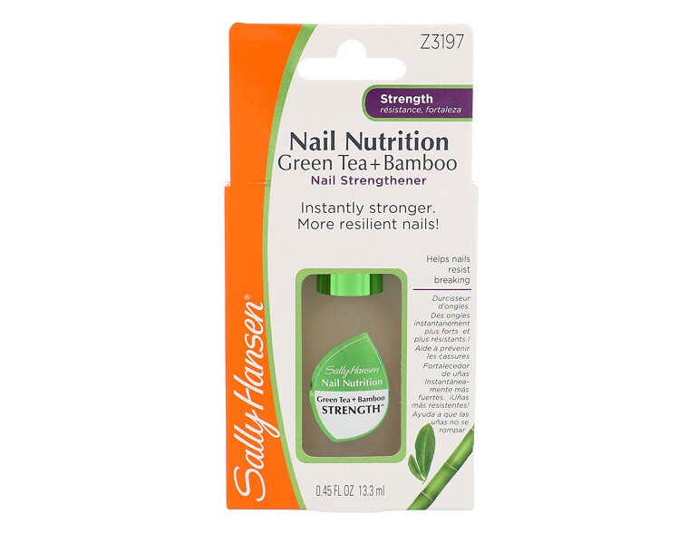 Smalto per le unghie Sally Hansen Nail Nutrition Green Tea+Bamboo Nail Strengthener 13,3 ml scatola 