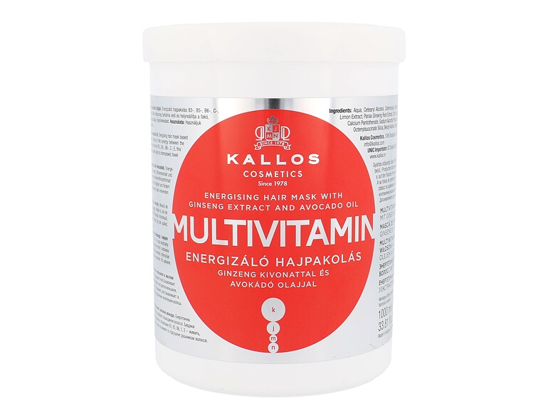Maschera per capelli Kallos Cosmetics Multivitamin 1000 ml