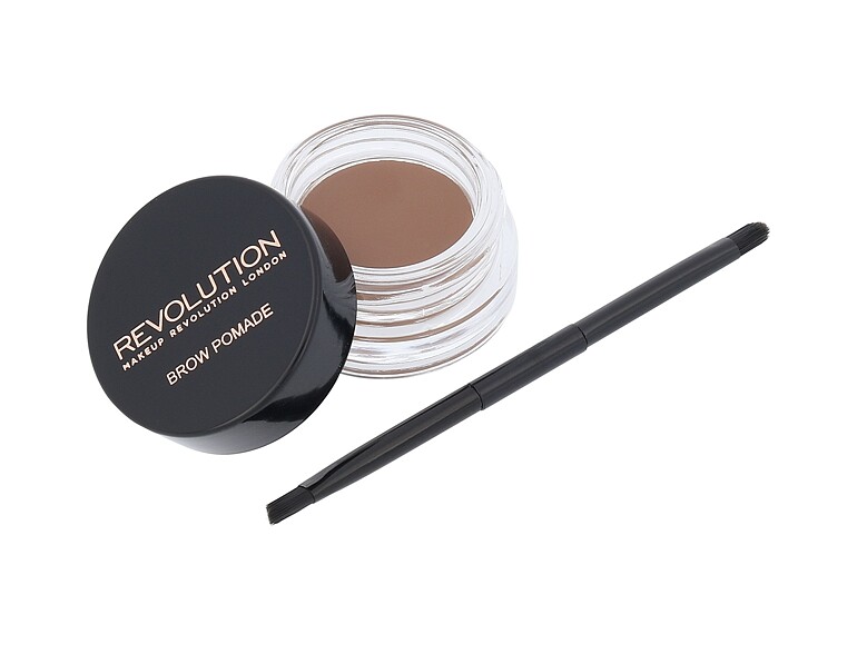 Augenbrauengel und -pomade Makeup Revolution London Brow Pomade With Double Ended Brush 2,5 g Soft Brown