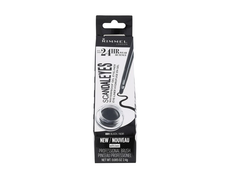 Eyeliner Rimmel London Scandaleyes 2,4 g 001 Black boîte endommagée
