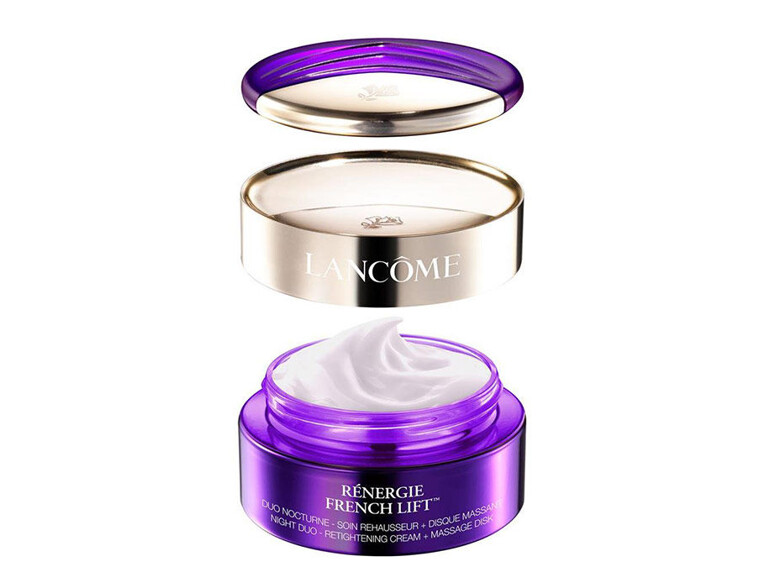 Nachtcreme Lancôme Renergie French Lift Night Duo-Retightening Cream + Massage Disk 50 ml Beschädigte Schachtel