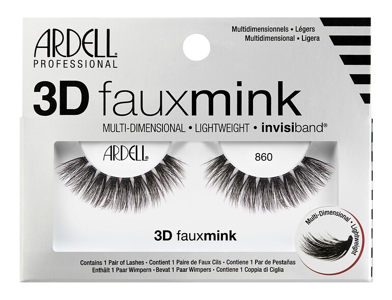Ciglia finte Ardell 3D Faux Mink 860 1 St. Black