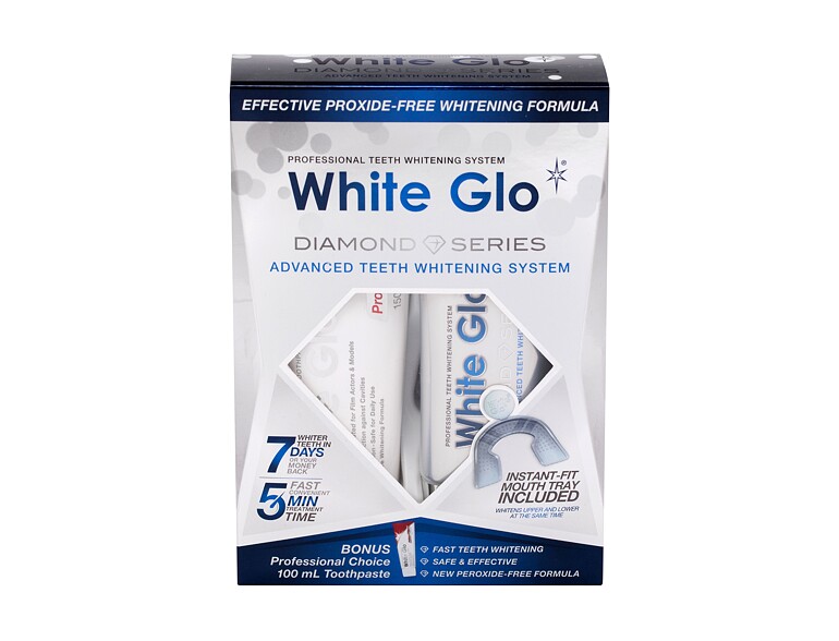 Blanchiment des dents White Glo Diamond Series Advanced teeth Whitening System 50 ml boîte endommagé
