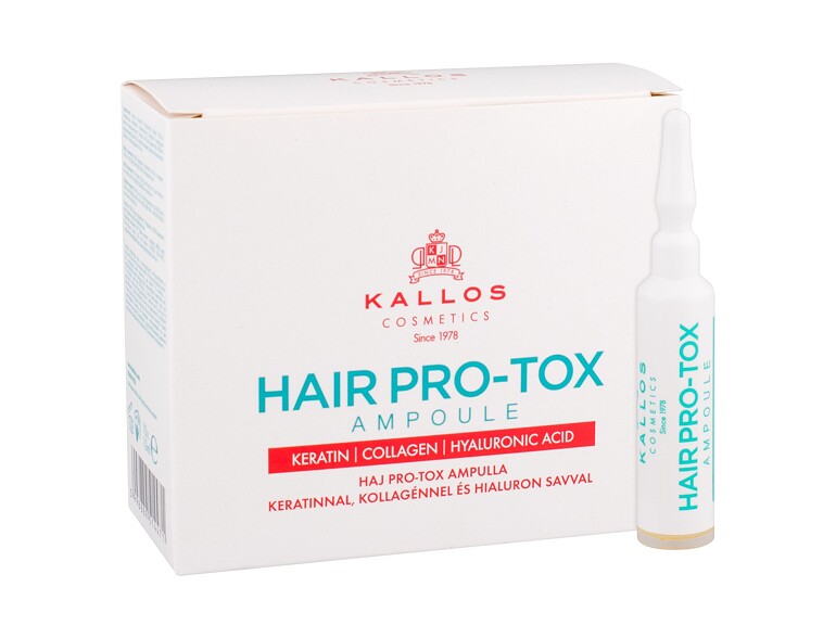 Sérum Cheveux Kallos Cosmetics Hair Pro-Tox Ampoule 10x10 ml boîte endommagée