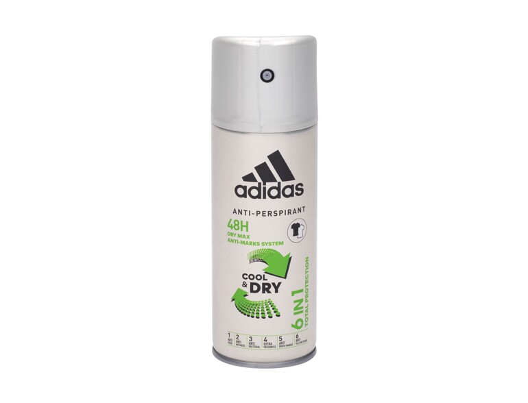 Antiperspirant Adidas 6in1 Cool & Dry 48h 150 ml flacon endommagé