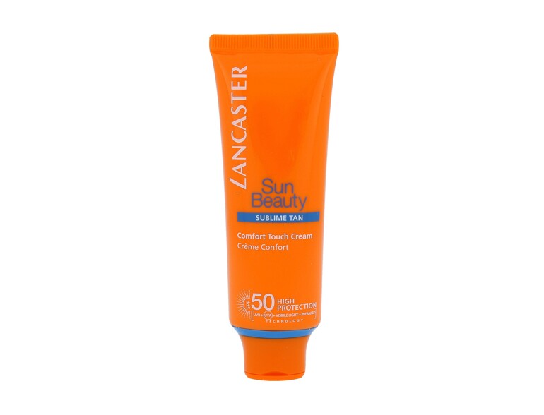 Protezione solare viso Lancaster Sun Beauty Comfort Touch Cream SPF50 50 ml scatola danneggiata