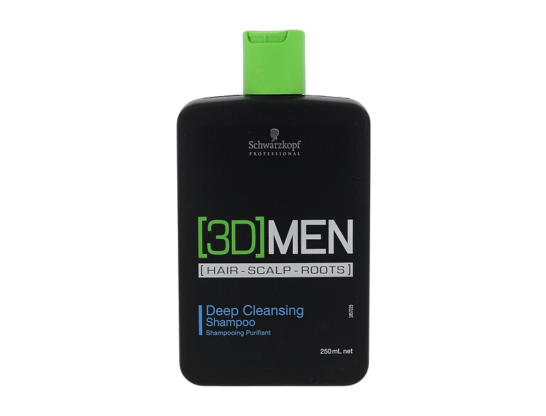Shampooing Schwarzkopf Professional 3DMEN Deep Cleansing Shampoo 250 ml flacon endommagé