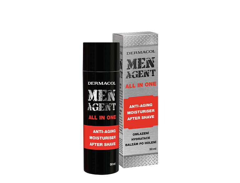 Baume après-rasage Dermacol Men Agent Anti-Aging Moisturiser After Shave All In One 50 ml boîte endo