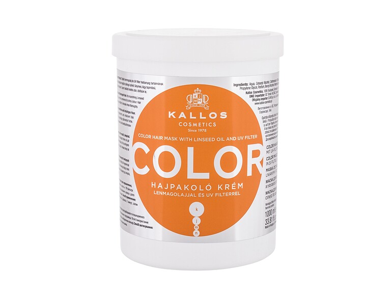 Maschera per capelli Kallos Cosmetics Color 1000 ml