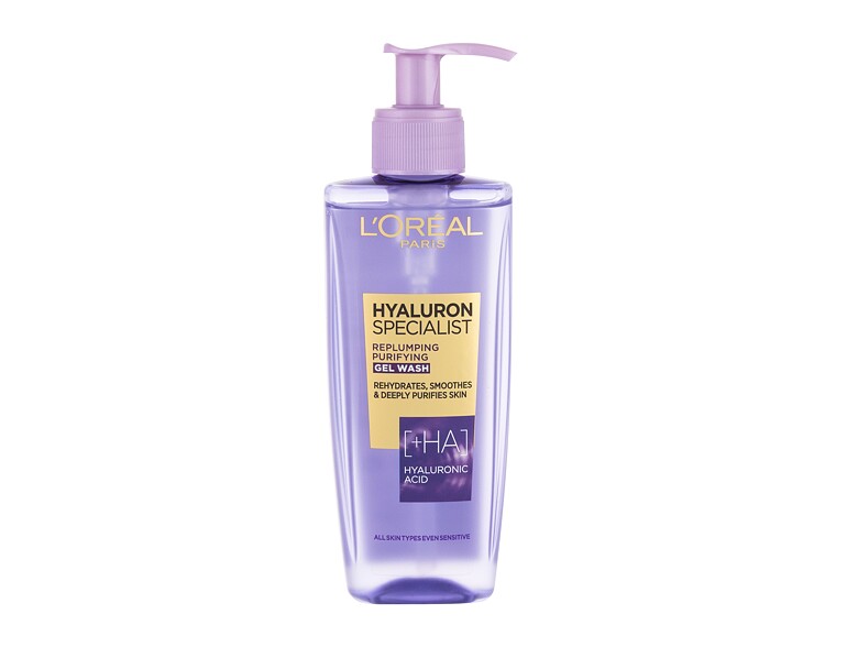Gel nettoyant L'Oréal Paris Hyaluron Specialist Replumping Purifying Gel Wash 200 ml