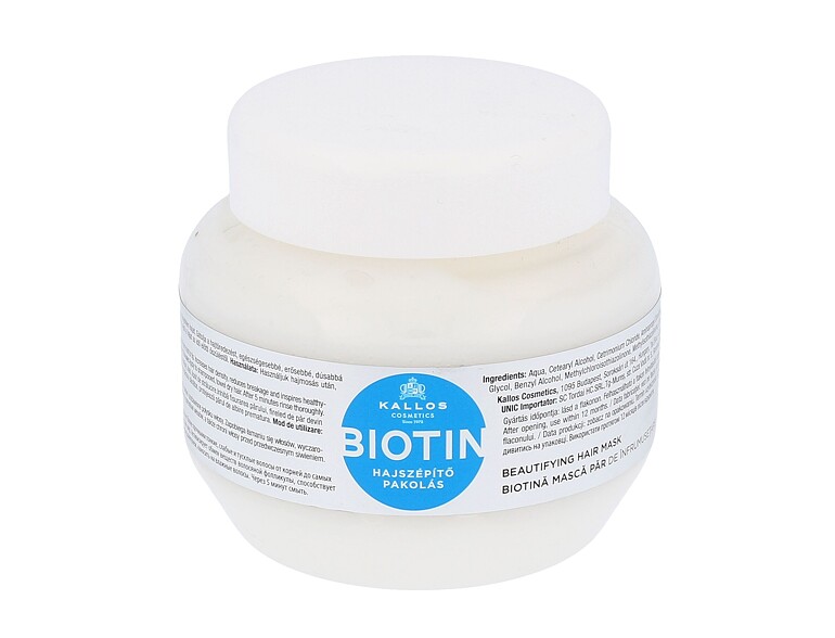 Masque cheveux Kallos Cosmetics Biotin 275 ml flacon endommagé