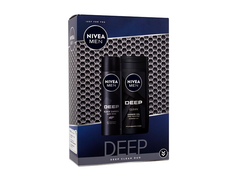 Duschgel Nivea Men Deep Revitalizing Duo 250 ml Beschädigte Schachtel Sets