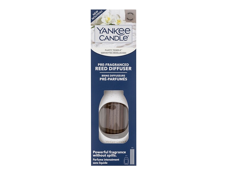 Spray d'intérieur et diffuseur Yankee Candle Fluffy Towels Pre-Fragranced Reed Diffuser 1 St. boîte 