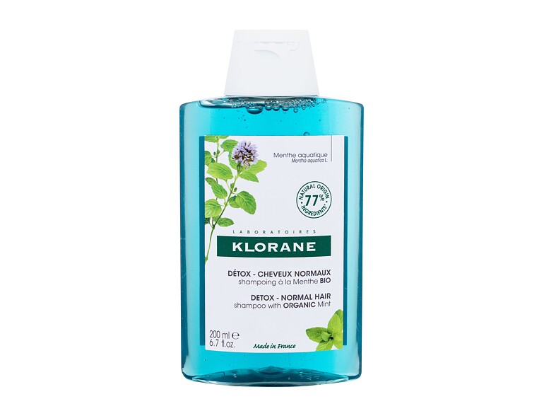 Shampooing Klorane Aquatic Mint Detox 200 ml boîte endommagée