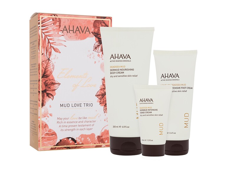 Körpercreme AHAVA Elements Of Love Mud Love Trio 200 ml Beschädigte Schachtel Sets
