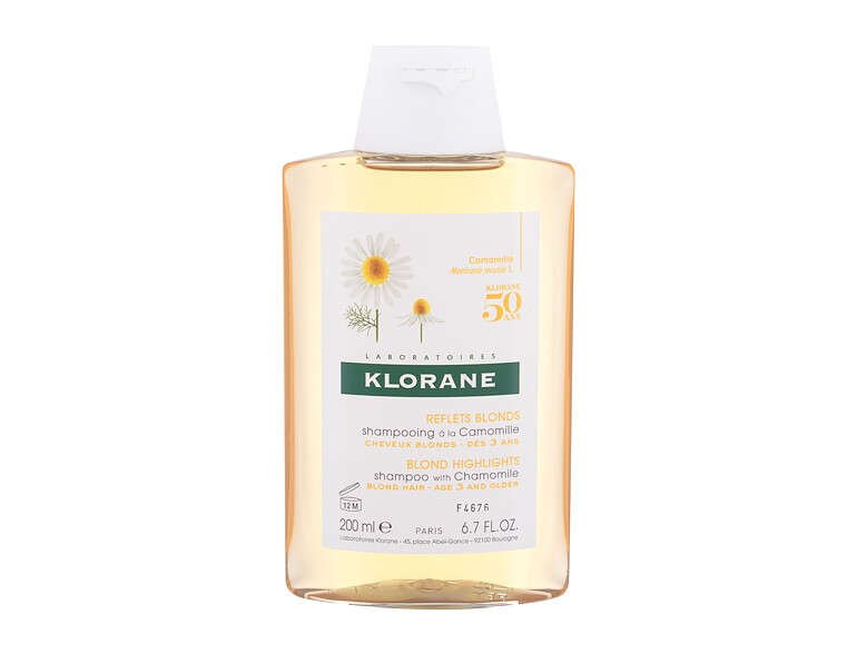 Shampoo Klorane Chamomile Blond Highlights 200 ml Beschädigte Schachtel
