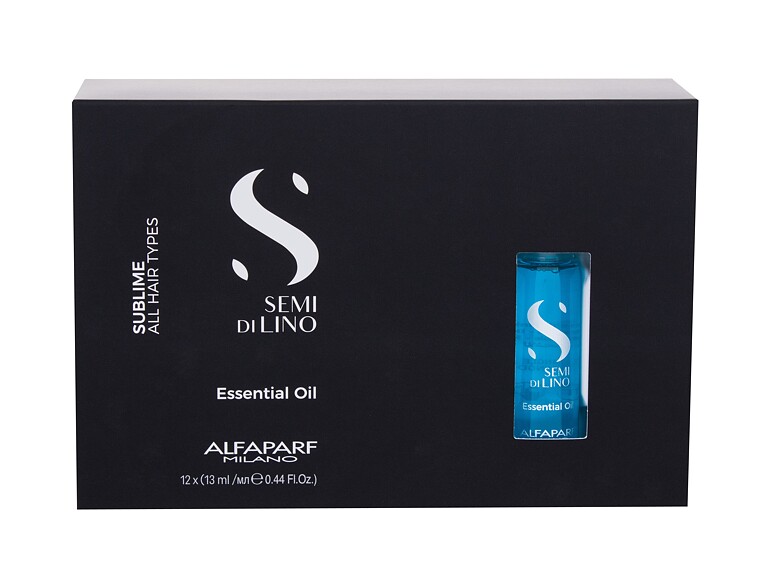 Huile Cheveux ALFAPARF MILANO Semi Di Lino Sublime Essential Oil 12x13 ml boîte endommagée