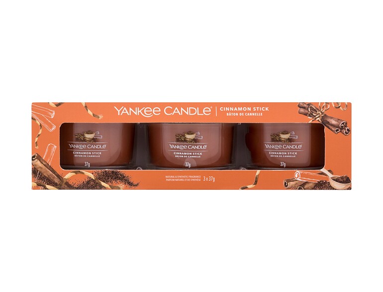 Duftkerze Yankee Candle Cinnamon Stick 37 g Beschädigte Schachtel Sets