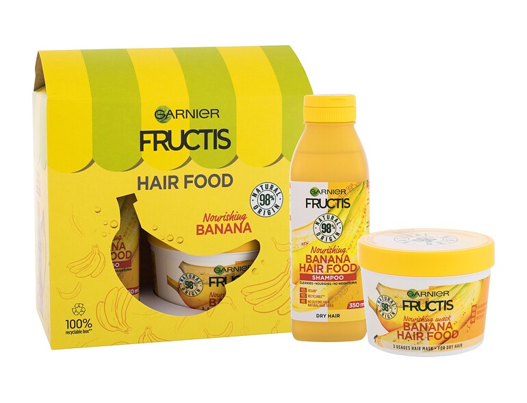 Shampooing Garnier Fructis Hair Food Banana 350 ml boîte endommagée Sets