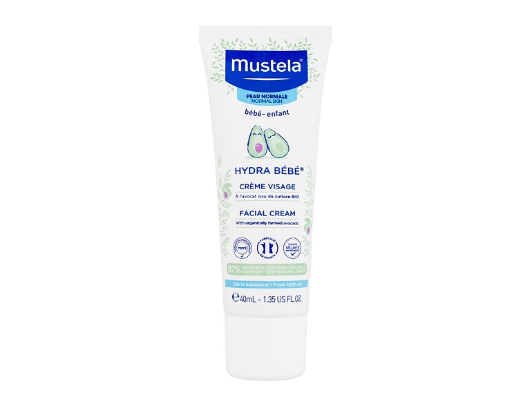 Crema giorno per il viso Mustela Hydra Bébé® Facial Cream 40 ml