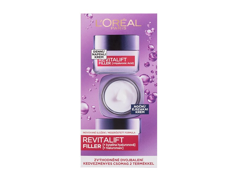 Tagescreme L'Oréal Paris Revitalift Filler HA Duo Set 50 ml Beschädigte Schachtel Sets
