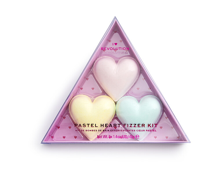 Bombe de bain I Heart Revolution Heart Pastel Bath Fizzer Kit 40 g Strawberry Sets