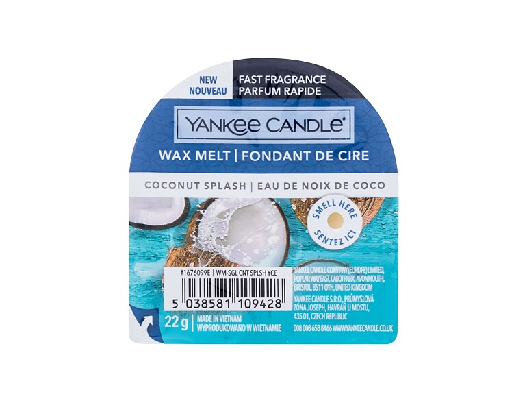 Duftwachs Yankee Candle Coconut Splash 22 g Beschädigte Verpackung