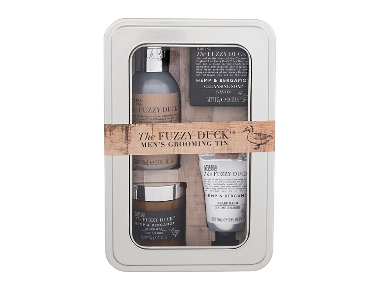 Shampoo Baylis & Harding The Fuzzy Duck™ Men's Grooming Tin Hemp & Bergamot 100 ml Beschädigte Schachtel Sets