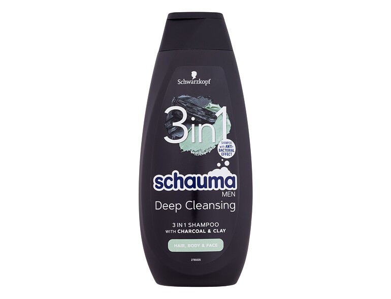 Shampooing Schwarzkopf Schauma Men Deep Cleansing 3in1 400 ml