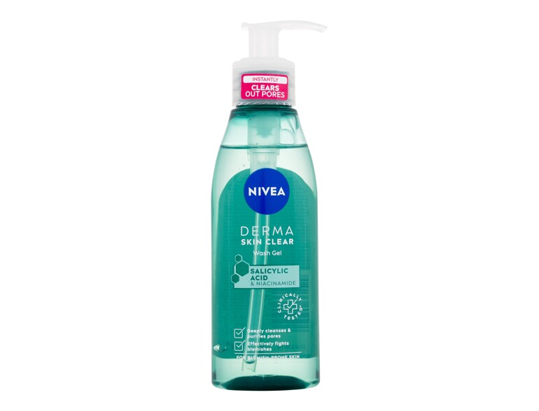 Gel detergente Nivea Derma Skin Clear Wash Gel 150 ml