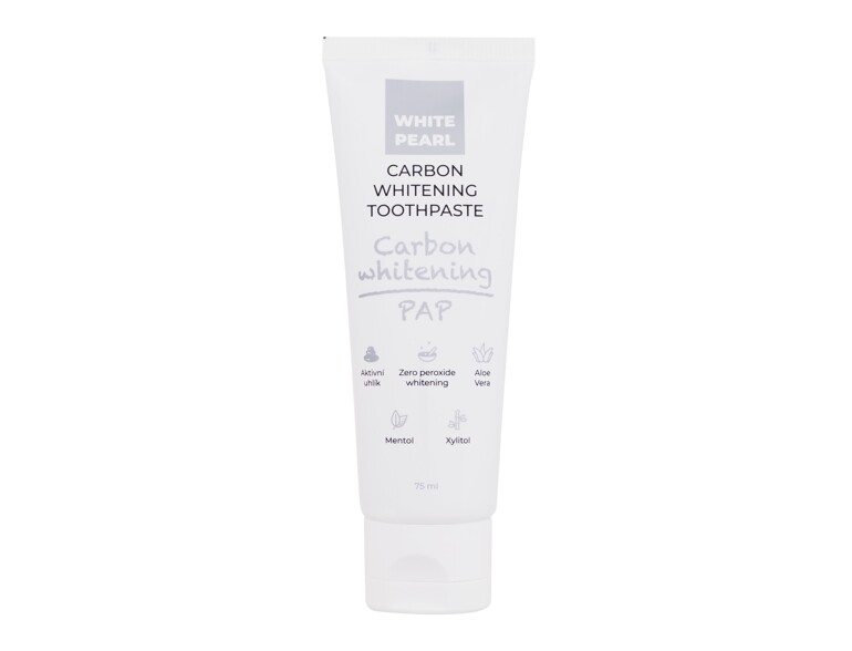 Dentifricio White Pearl PAP Carbon Whitening Toothpaste 75 ml