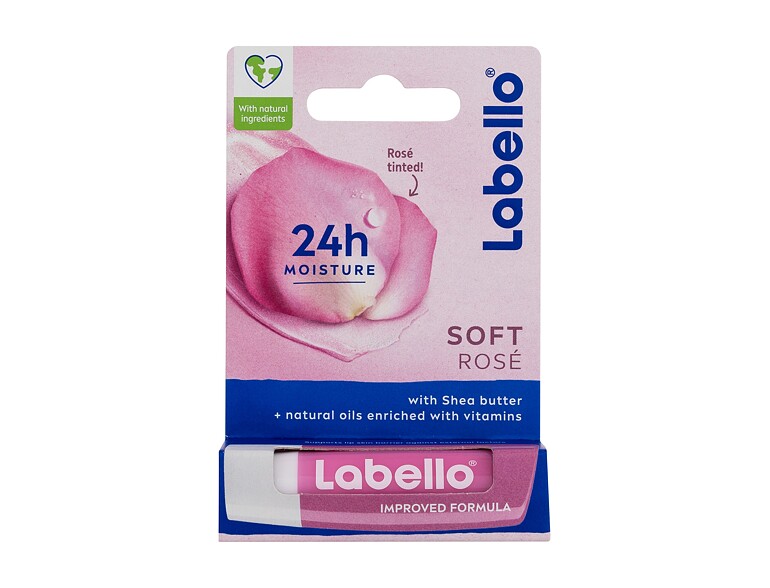 Lippenbalsam Labello Soft Rosé 24h Moisture Lip Balm 4,8 g