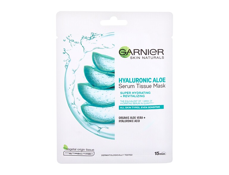 Masque visage Garnier Skin Naturals Hyaluronic Aloe Serum Tissue Mask 1 St.