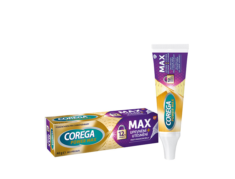 Crème fixative pour prothèses dentaires Corega Power Max Fixing + Sealing 40 g