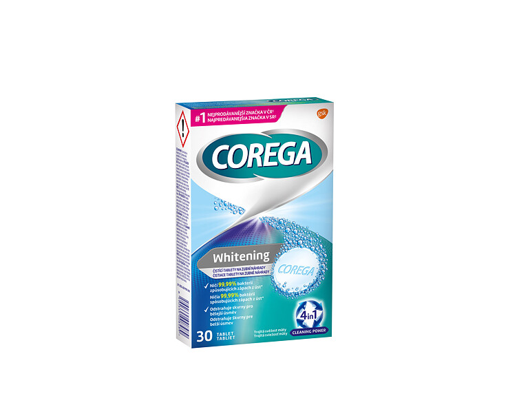 Reinigungstabletten und Lösungen Corega Tabs Whitening 1 Packung